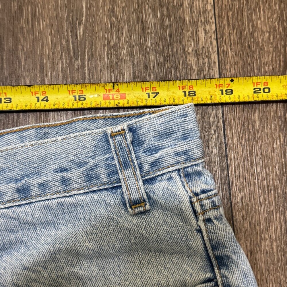 VTG Levi's 550 Jean Shorts Men's 38 Light Wash Relaxed Fit Wide Leg Jorts 90s - Picture 11 of 14